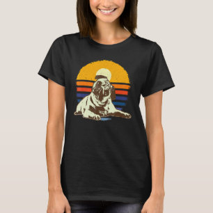Camiseta Cute Pug Mops Carlin Raça de Cão Retro