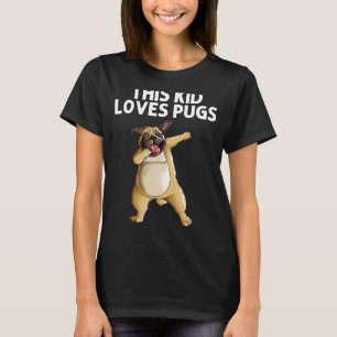 Camiseta Cute Pug Para Crianças Pug Dog Dabbing Pet Dab An