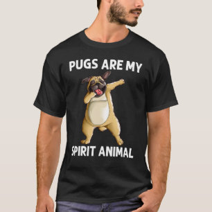 Camiseta Cute Pug Para Homens Mulheres Pug Cão Dabbing Anim