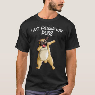 Camiseta Cute Pug Para Homens Mulheres Pug Cão Dabbing Pet 