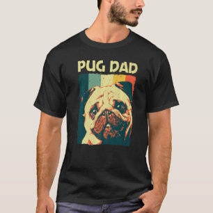 Camiseta Cute Pug Para Pai Padre Pet Dog Pug Breu