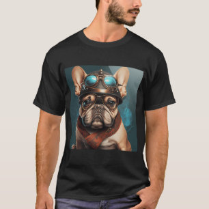 Camiseta Cute Pug Preto e Marrom Graduando