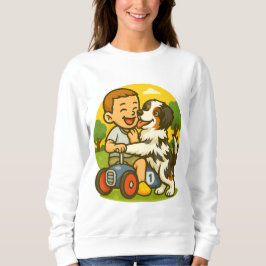 Camiseta Cute Puppy and Kid Playtime