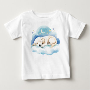Camiseta Cute Puppy Labrador na Lua -