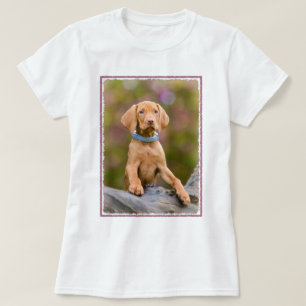 Camiseta Cute puppyeyed Húngaro Vizsla Dog Puppy Foto -