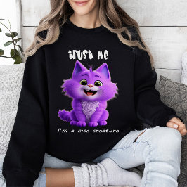 Camiseta Cute Purple Cat | Trust Me I'm a Nice Creature 