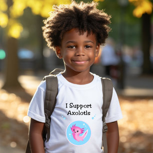Camiseta Cute Purple I Suporta Axolotls Light Color