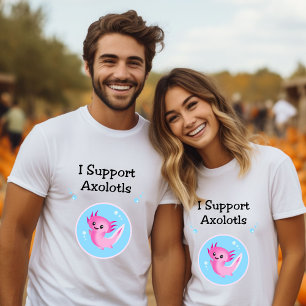 Camiseta Cute Purple I Suporta Axolotls Light Color