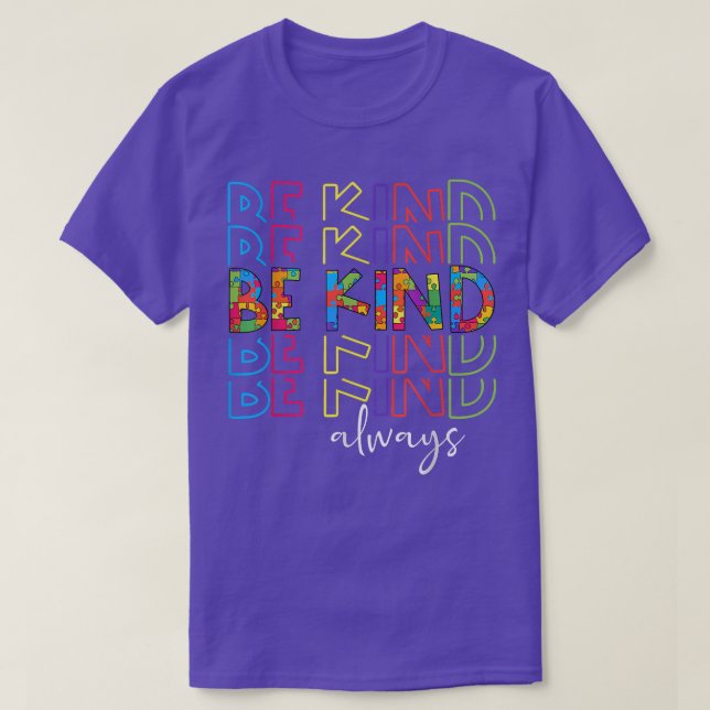 Camiseta Cute Puzzle Piece Kindness Autism Awareness Month  (Frente do Design)