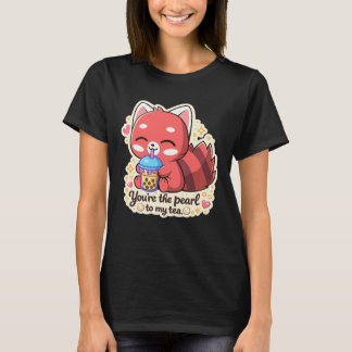 Camiseta Cute Rabbit drinking bubble tea, boba tea