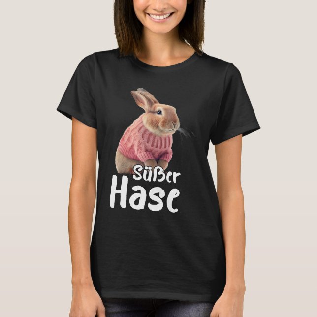 Camiseta Cute Rabbit Winter Ski Rabbit (Frente)