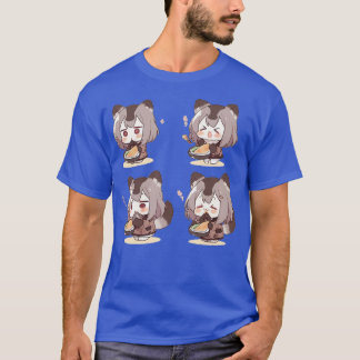 Camiseta Cute Raccoon coma qualquer anime