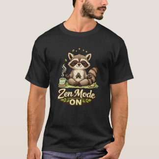 Camiseta Cute Raccoon Yoga Meditation Cartoon Design