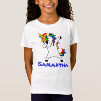 Cute Rainbow Dabbing Unicorn Personalizado