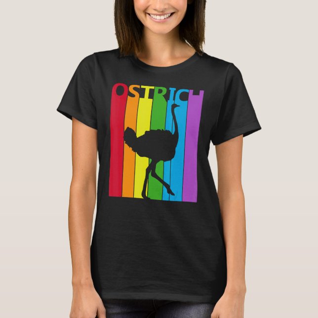 Camiseta Cute Rainbow Ostrich (Frente)