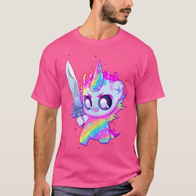 Camiseta Cute Rainbow Party Unicorn Edm Dj (Frente)