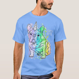 Camiseta Cute Rainbow Unicorn French Bulldog Frenchie Dog G