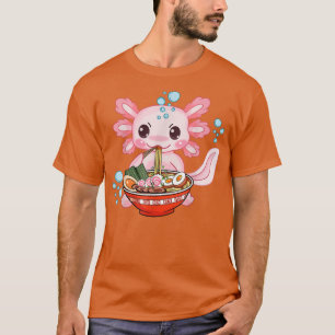 Camiseta Cute Ramen Aolotl Noodles Japonês Anime Otaku Nu 