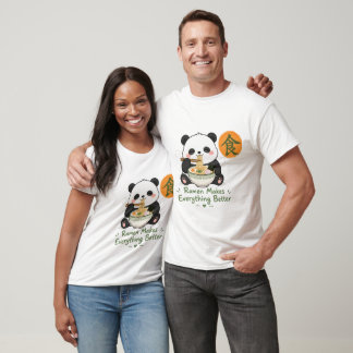 Camiseta Cute Ramen Panda – Panda Kawaii Comendo Ramen Japã