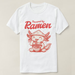 Camiseta Cute Red Axolotl Ramen Noodles Estética Japonesa 