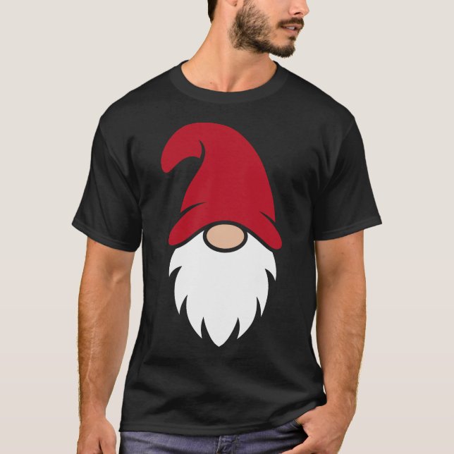 Camiseta Cute Red Hat Christmas Gnome (Frente)