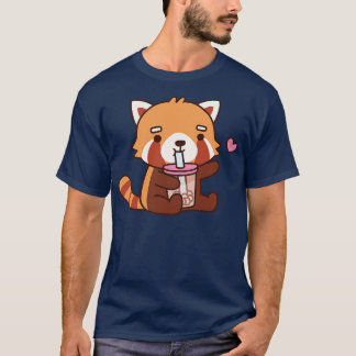 Camiseta Cute Red Panda ama Boba Tea