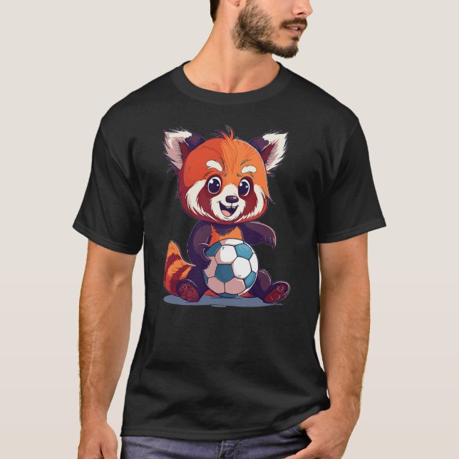 Camiseta Cute Red Panda Soccer (Frente)