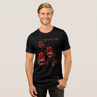 Camiseta Cute Red Piranhas Assassinas Peixes Punk atacam Oc