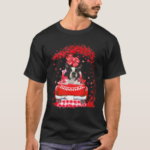 Camiseta Cute Red Truck Boston Terrier Valentines Day Costu