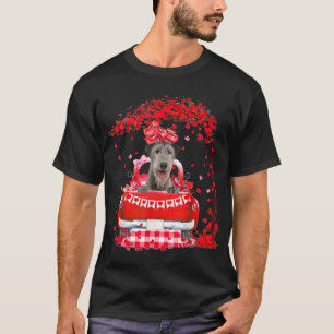 Camiseta Cute Red Truck Irish Wolfhound Valentines Day Cost