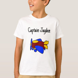 Camiseta Cute Red Yellow Blue Airplane Cartoon for Kids