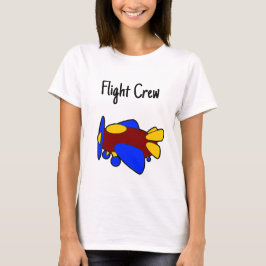 Camiseta Cute Red Yellow Blue Airplane Cartoon for Kids