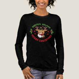 Camiseta Cute Reindeer Santa's Helper Christmas for Family