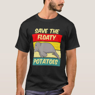 Camiseta Cute Retro-Manateado Engraçado Salve As Batatas Fl