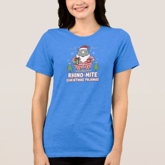 Camiseta Cute Rhino Christmas Pajamas PNG | Funny Holiday