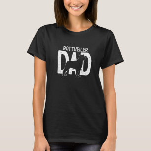 Camiseta Cute Rottweiler Cachorro Pai Cachorro Puppy Pai