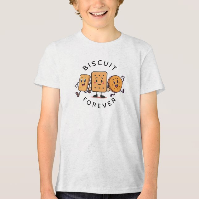 Camiseta ​Cute Running Biscuits & Crackers Friends Kids' T (Frente)