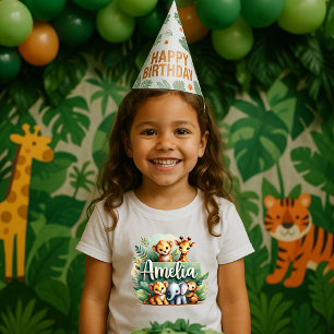 Camiseta Cute Safari Animal Amelia Kids Tee
