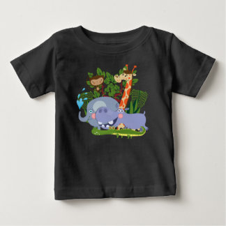 Camiseta Cute Safari Animal Baby Raglan