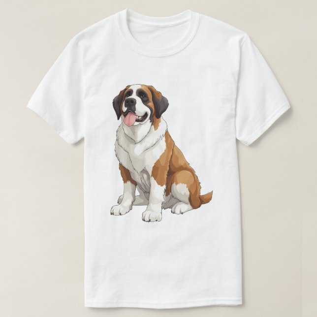 Camiseta Cute Saint Bernard Dog  (Frente do Design)