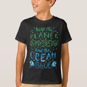 Camiseta Cute Salve O Planeta Ecologia Ecológica Eco Blue O