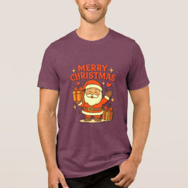 Camiseta Cute Santa Claus Christmas Art – Merry Christmas