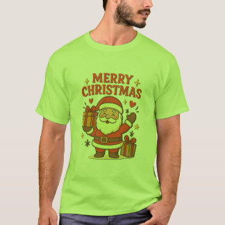 Camiseta  Cute Santa Claus Christmas Art –  Merry Christmas