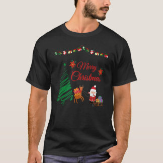 Camiseta Cute Santa Claus Merry Christmas
