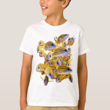 Cute School of Fishes in the Ocean 