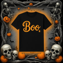 Cute Script "Boo" com Aranha e Teia de Aranha no H