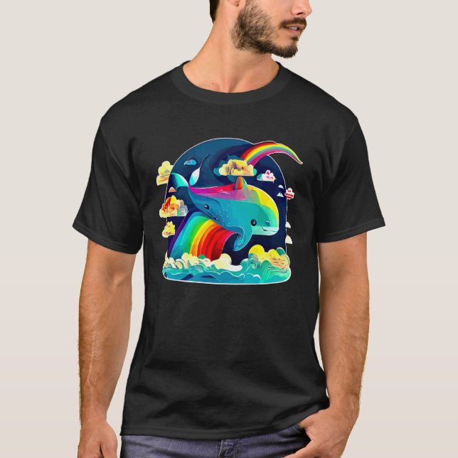 Camiseta Cute Sea Creatures Sea Unicorn Mammal Narwhal (Frente)