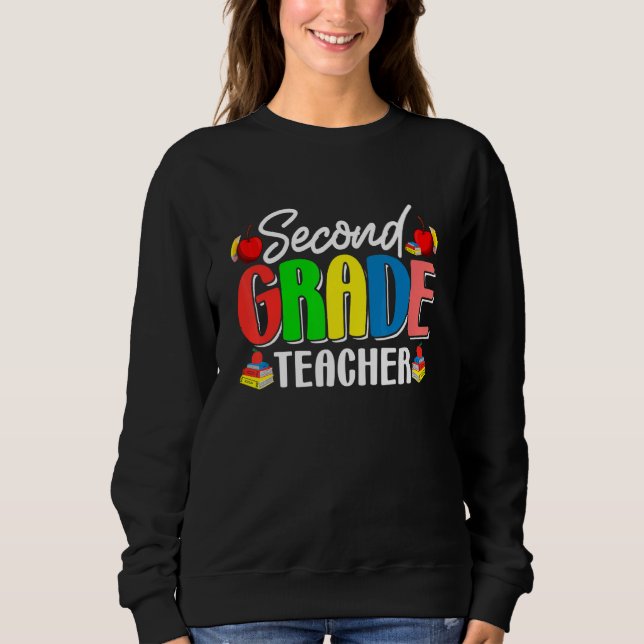 Camiseta Cute Second Grade Teacher Back To School First Day (Frente)