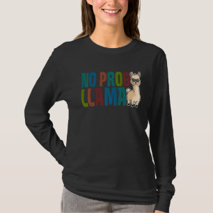 Camiseta Cute Sem Prob Llama Rainbow Animal Retro Vintage