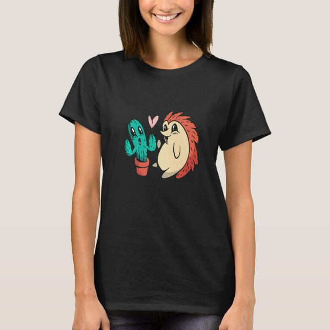 Camiseta Cute Serape Cactus And Hedgehog Cactus plants Mexi (Frente)